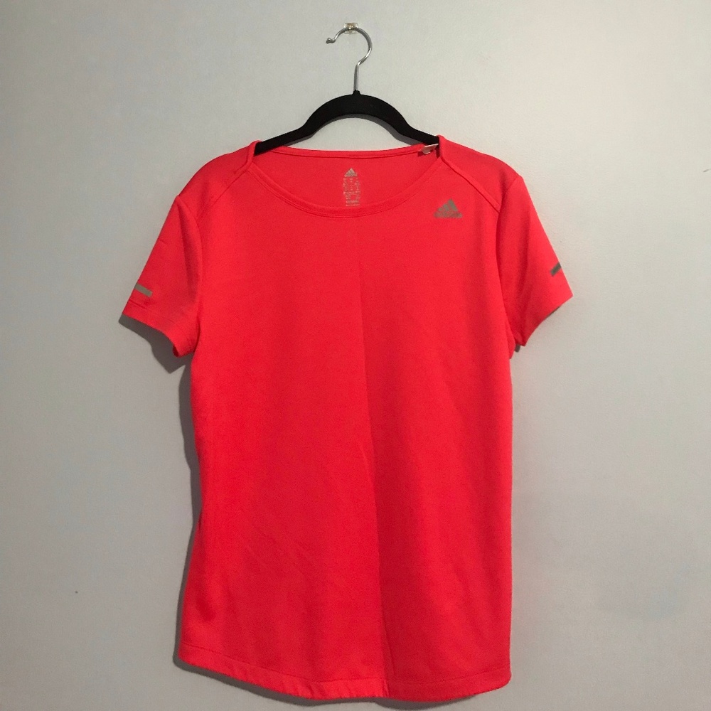 adidas Womens Short Sleeve Pink Tee